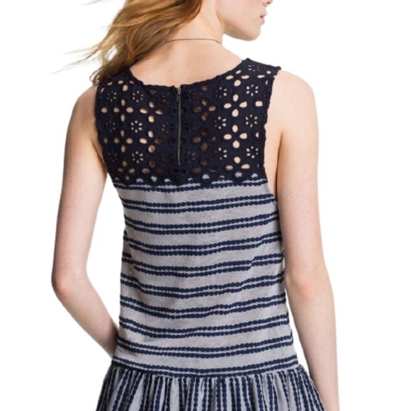 Free People Molly’s Retro Eyelet Peplum Tank Size Small - Picture 2 of 8